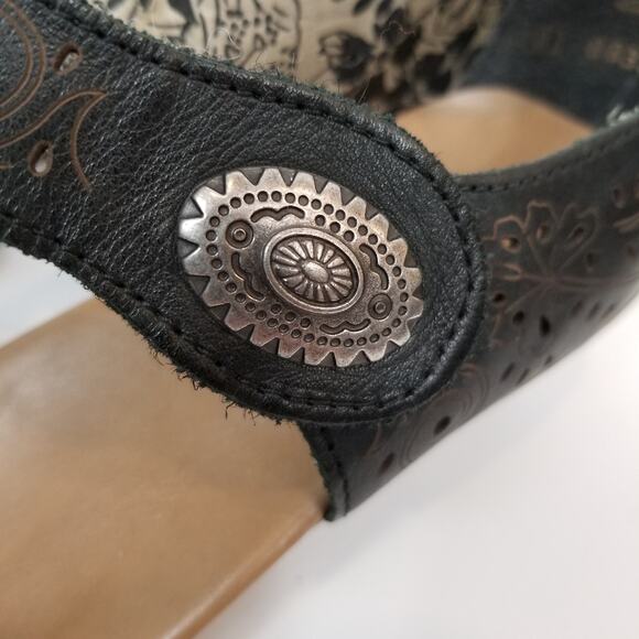 Rieker Antistress Women's Black Gray Mary Jane Leather Comfort Shoes Size 40 - Picture 6 of 12